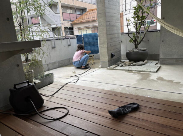 片付け中