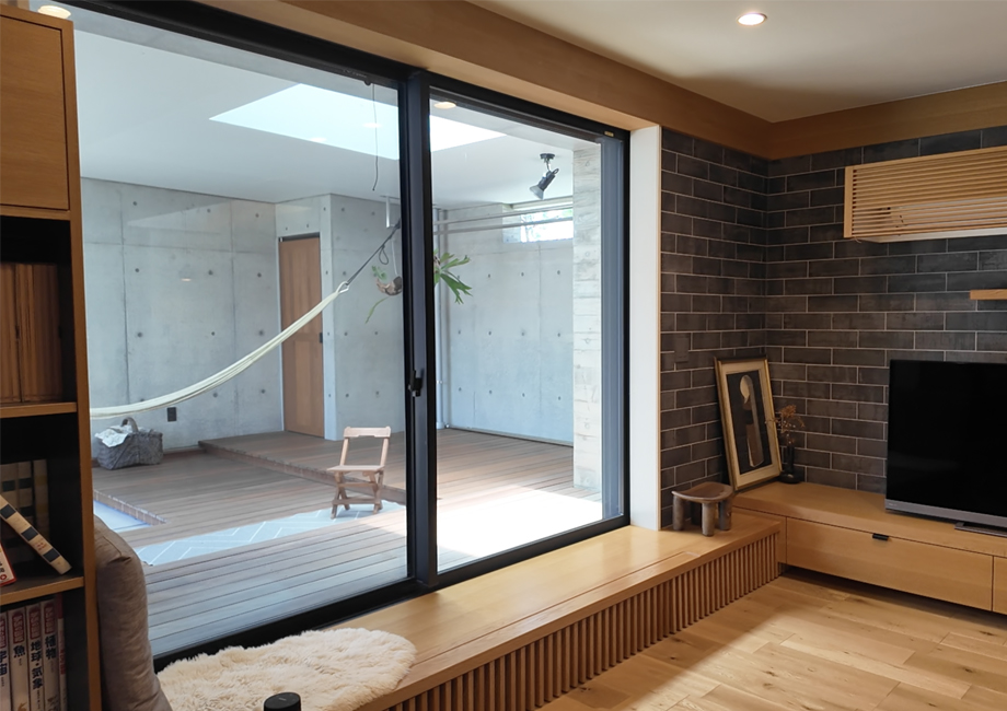 テラスのあるお住まいの施工事例