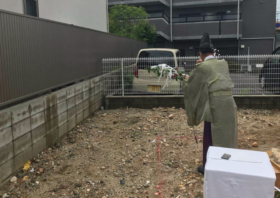 地鎮祭の様子