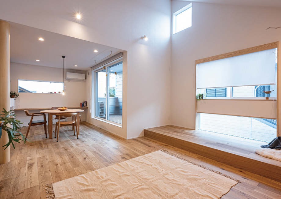 フローリング仕様の小上がり