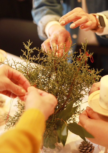 クリスマススワッグのワークショップ